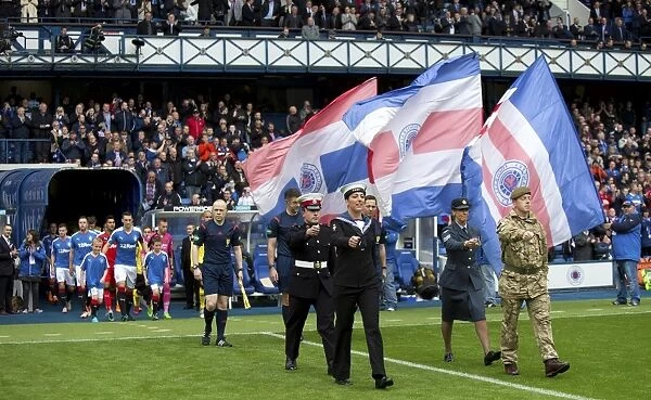 Armed Forces Lead the Way: Rangers and Livingston Kick-Off Ladbrokes Championship Match at Ibrox Stadium
