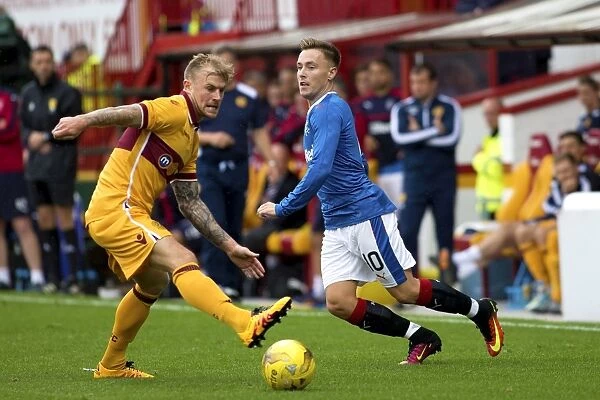 Barrie McKay in Action: Motherwell vs Rangers - Betfred Cup Clash at Fir Park