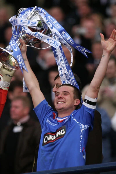 Barry Ferguson's Triumphant CIS Cup Celebration: Rangers League Cup Victory over Dundee United at Hampden Park (2008)