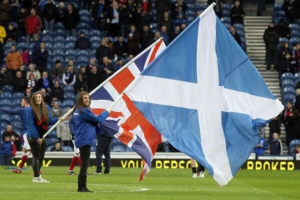 Battle at Ibrox: Rangers vs Elgin City - A 1-1 Draw in the Third Division: Flag-Bearing Pride