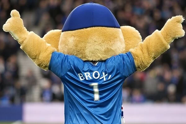 Broxi Bear and Ibrox Stadium: Rangers vs Heart of Midlothian - Scottish Cup Clash (2003 Champions)