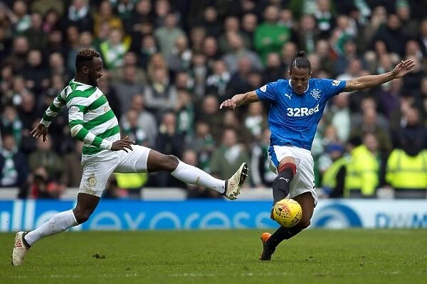 Bruno Alves Saves the Day: Clearing Moussa Dembele's Threat at Ibrox Stadium during Rangers vs Celtic