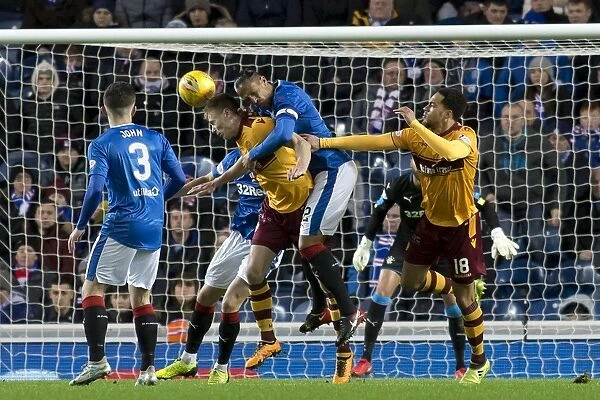 Bruno Alves Scores the Winning Goal: Rangers vs Motherwell, Ladbrokes Premiership, Ibrox