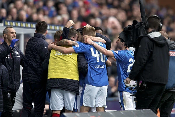 Candeias's Thrilling Goal and Emotional Celebration with Rangers Team at Ibrox Stadium (Scottish Premiership)