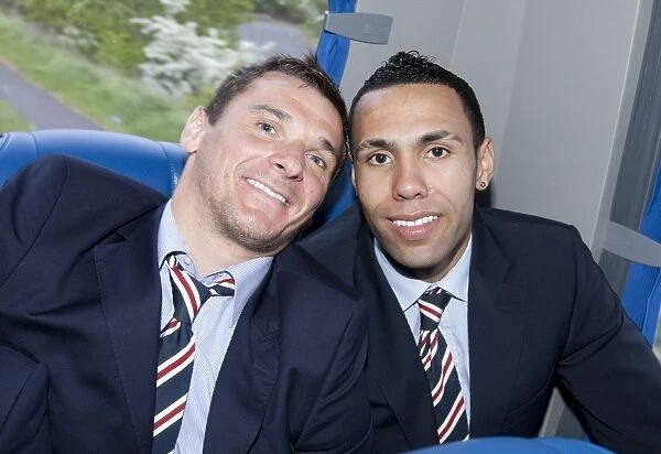 Champions on the Move: Lee McCulloch and Kyle Bartley's Victory Ride to Ibrox, Rangers SPL Champions 2010-11