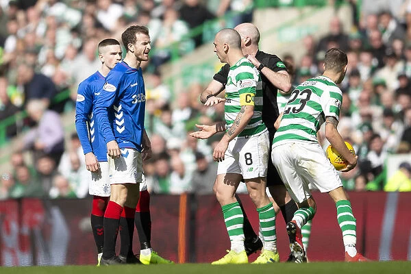 Clash at Celtic Park: Rangers vs Celtic - Intense Rivalry Between Andy Halliday and Scott Brown