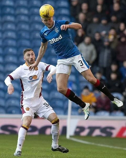 Clint Hill's Headed Goal: Rangers vs Motherwell in the Scottish Cup Fourth Round at Ibrox Stadium