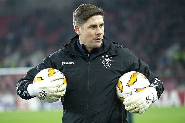 Colin Stewart, Rangers Goalkeeping Coach in Action at Otkritie Arena during Spartak Moscow vs Rangers - UEFA Europa League - Group G