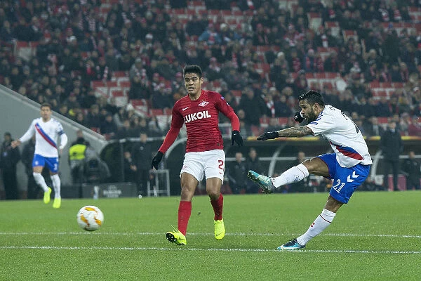 Daniel Candeias Scores for Rangers in Europa League Clash against Spartak Moscow at Otkritie Arena
