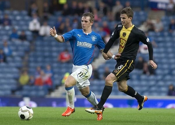 David Templeton Scores the First Goal for Rangers: A 2-0 Lead Over Berwick Rangers in Ramsden Cup Round Two at Ibrox Stadium