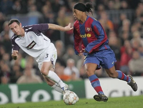 David Weir vs Ronaldinho: A Clash of Champions at Nou Camp - Barcelona 2-0 Rangers