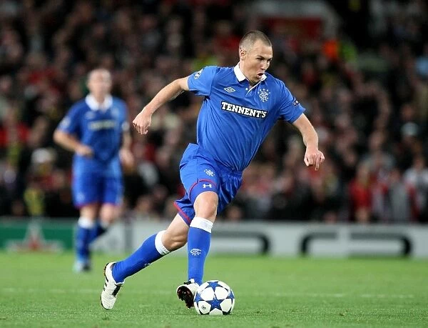 Determined Kenny Miller Stands His Ground: Manchester United vs Rangers, UEFA Champions League - Group C, 0-0
