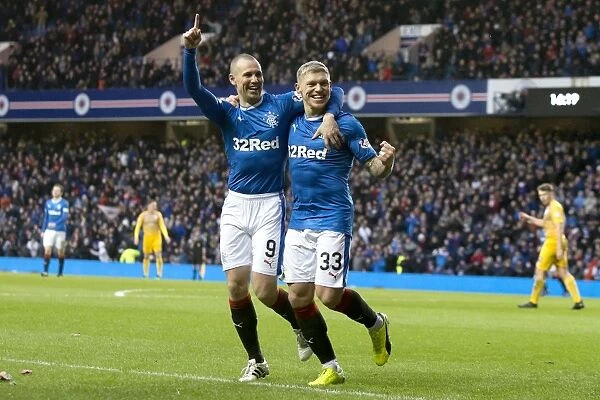 Double Delight: Waghorn and Miller's Jubilant Scottish Cup Victory Celebration (Rangers FC, 2003)