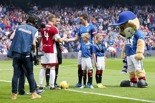 Double Glory: Lee Wallace and Rangers Mascots Celebrate Scottish Premiership and Scottish Cup Victories (2003)