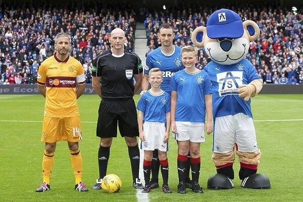 Double Victory Celebration: Lee Wallace and Rangers Mascots at Ibrox Stadium (Scottish Cup Champions 2003)