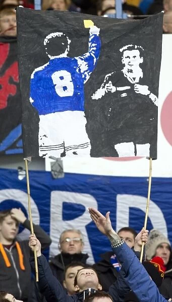 Ecstatic Rangers Fans Honoring Gascoigne: 4-0 Victory Celebration at Ibrox Stadium