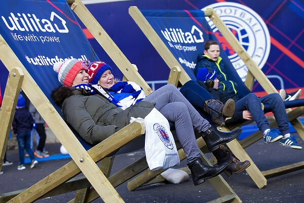 Electrifying Fan Zone: Rangers Supporters Gather Before Kick-off vs Kilmarnock at Ibrox Stadium