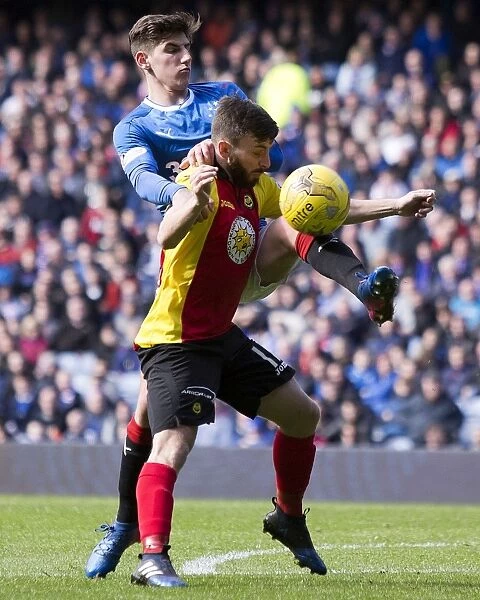Emerson Hyndman Saves the Day: Clearing the Ball Against Partick Thistle at Ibrox Stadium