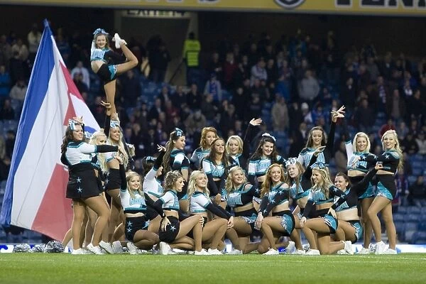 Excited Cheerleaders Kick Off Rangers vs. St Johnstone at Ibrox Stadium - Clydesdale Bank Scottish Premier League (0-0)