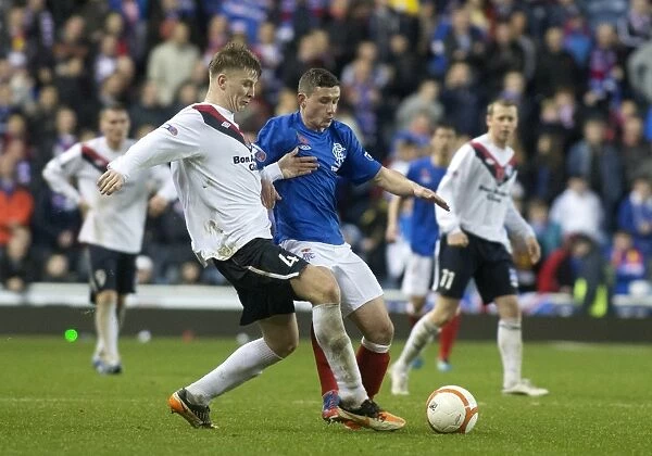 Fraser Aird Scores the Historic First Goal for Rangers in Scottish Third Division against Peterhead (2-0) at Ibrox Stadium