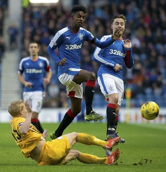Gedion Zelalem Soars Over Connor Pepper: Thrilling Moment from Rangers vs. Greenock Morton, Ladbrokes Championship