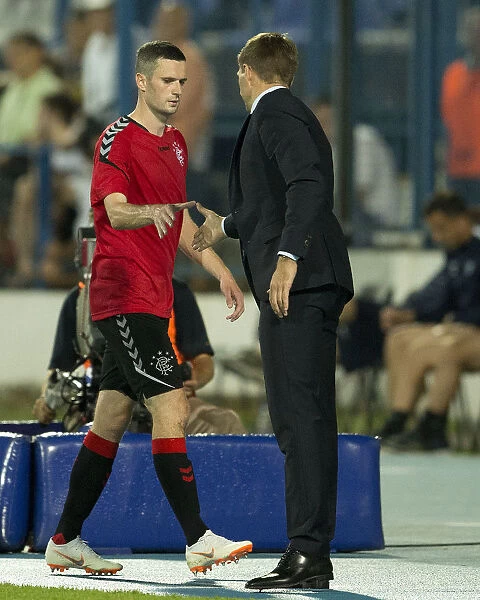 Gerrard and Murphy: Rangers Managers Handshake During UEFA Europa League Match vs NK Osijek