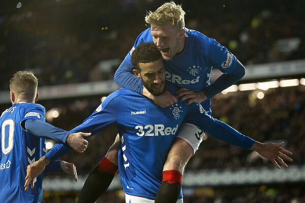 Goldson and Worrall's Jubilant Moment: Rangers Defensive Duo Celebrate Goal at Ibrox
