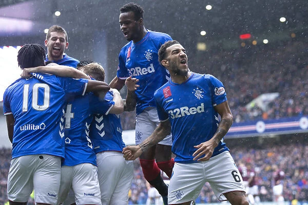 Goldson's Delight: Rangers Connor Goldson Celebrates Kent's Goal at Ibrox