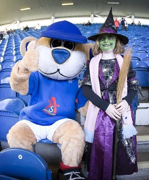 Halloween Fun at Ibrox: Rangers Kids Enjoy Trick-or-Treating Amidst a 1-1 Match (Rangers vs Inverness Caledonian Thistle)
