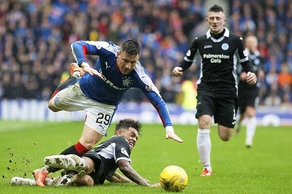 Intense Battle: O'Halloran vs Tapping at Ibrox Stadium - Rangers vs Queen of the South