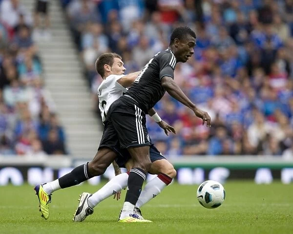 Intense Clash: McMillan vs. Kalou at Ibrox Stadium - Rangers vs. Chelsea (3-1 in Favor of Chelsea)