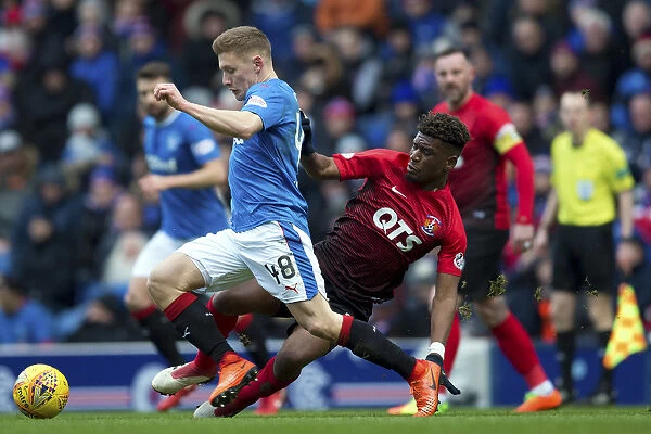Intense Rivalry: Docherty vs Tshibola Battle at Ibrox - Rangers vs Kilmarnock, Ladbrokes Premiership