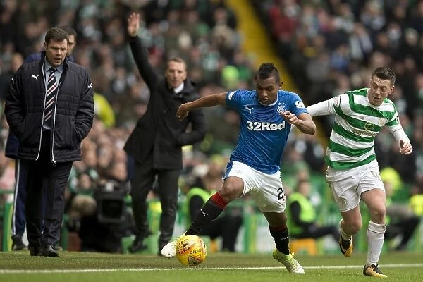 Intense Rivalry: Morelos vs McGregor Battle at Celtic Park, Scottish Premiership