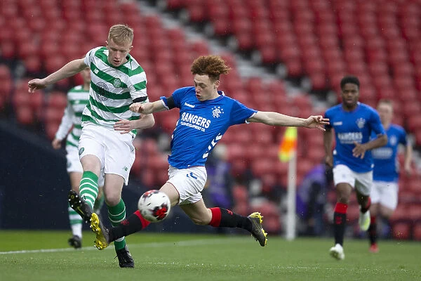 Intense Rivalry: Nathan Young-Coombes Makes a Challenge in the 2003 Scottish FA Youth Cup Final: Celtic vs Rangers