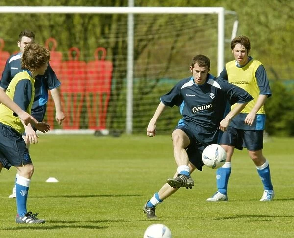 Jan Wouters Leads Rangers Football Club Training Session - Carling Be Rangers, April 2004