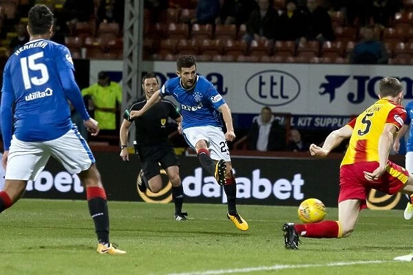 Jason Holt's Determined Shot: Rangers in Betfred Cup Quarterfinals at Firhill Stadium