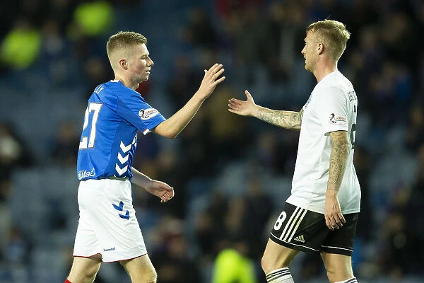 Kelly and Crawford's Unforgettable Handshake: Rangers vs Ayr United in the Betfred Cup Quarterfinals at Ibrox Stadium