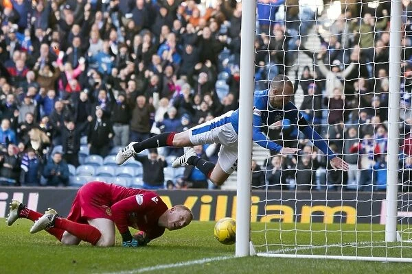 Kenny Miller's Euphoric Dive: First Goal for Rangers Against Motherwell in the 2003 Scottish Cup at Ibrox Stadium