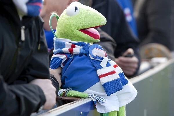 Kermit the Frog Celebrates First Goal for Rangers: Forres Mechanics 0-1 (William Hill Scottish Cup Second Round, Mosset Park)
