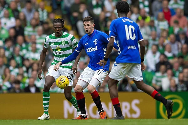 Kyle Lafferty in Action: Celtic vs Rangers - Intense Moment at Celtic Park, Ladbrokes Premiership