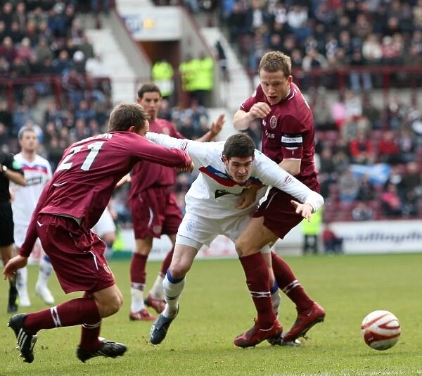 Kyle Lafferty's Unyielding Display: Heart of Midlothian vs Rangers (Clydesdale Bank Premier League, Season 08-09)