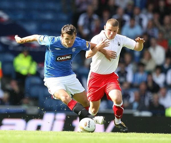 Lee McCulloch's Intense Moment at Ibrox: Rangers vs Falkirk, Clydesdale Bank Scottish Premier League Soccer Match