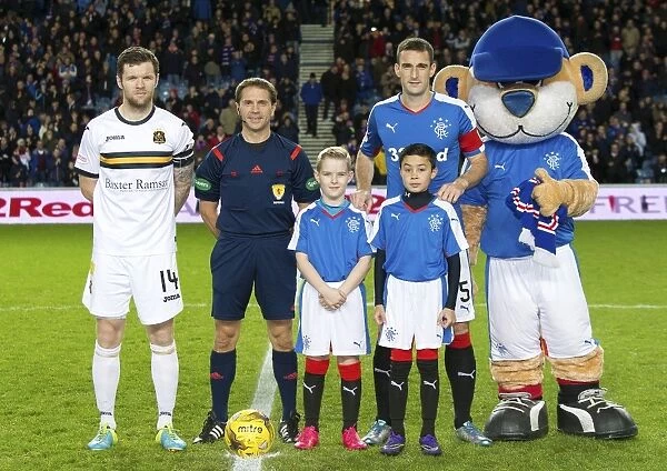 Lee Wallace and Mascots: Scottish Cup Victory Celebration at Ibrox Stadium