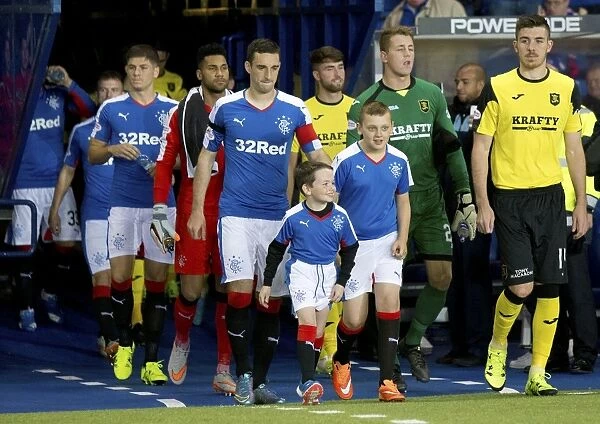 Lee Wallace and Masots: Scottish Cup Quarterfinals Victory Celebration at Ibrox Stadium (2003)