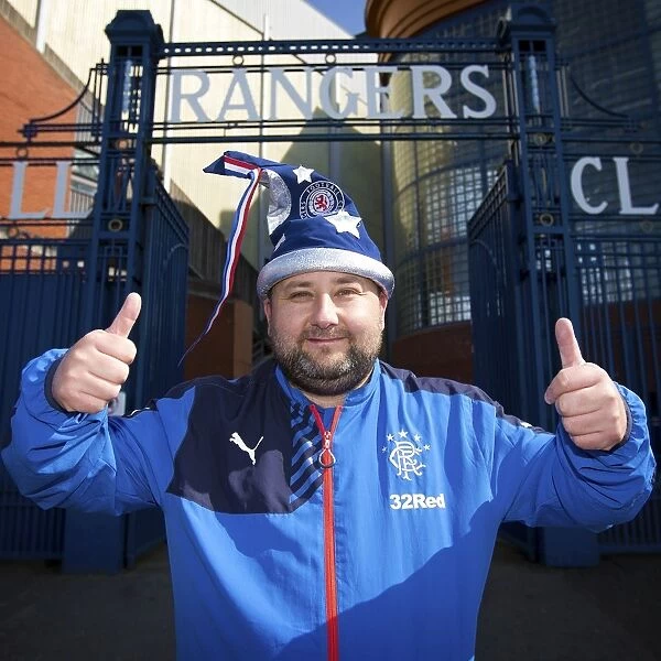 A Magical Hat Moment: Rangers Fan Paul Boyle's Standout Experience at Ibrox Stadium during Rangers vs Raith Rovers in the Ladbrokes Championship