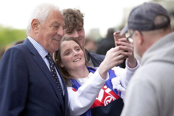 Former Manager Walter Smith Greets Fans at Rangers vs Aberdeen: Scottish Premiership Match, Ibrox Stadium - 2003 Scottish Cup Victory