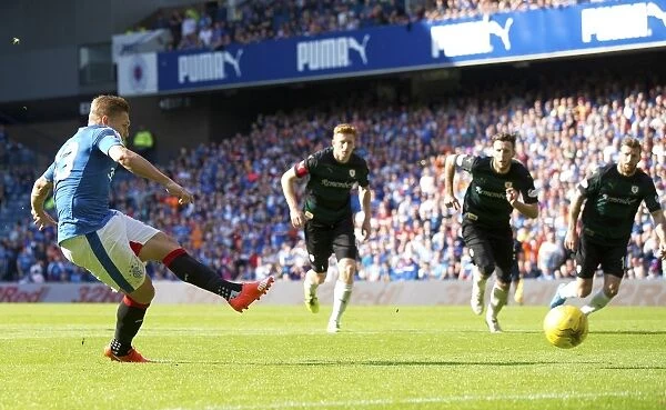 Martyn Waghorn Scores First Penalty for Rangers at Ibrox Stadium against Raith Rovers in Ladbrokes Championship
