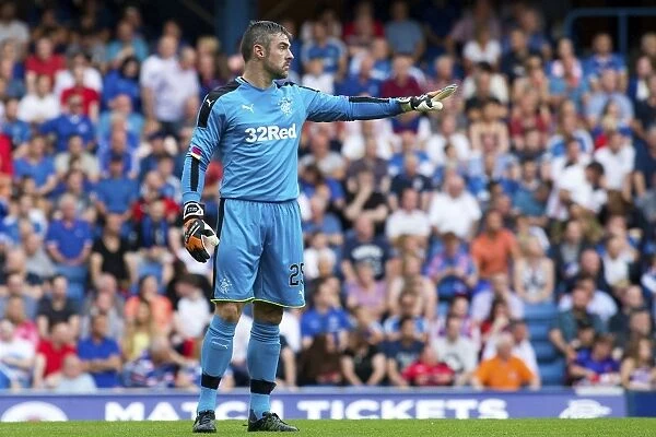 Matt Gilks Protecting Ibrox: Rangers FC Goalkeeper in Betfred Cup Clash against Annan Athletic (Scottish Cup Champions 2003)