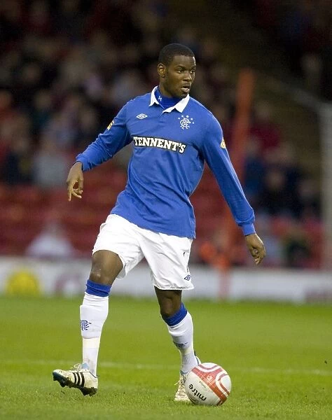 Maurice Edu Scores the Winning Goal for Rangers against Aberdeen at Pittodrie Stadium (Clydesdale Bank Scottish Premier League)