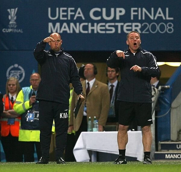 McDowall and McCoist: Leading Rangers FC at the UEFA Cup Final - McDowall and McCoist Directing Players from the Touchline against FC Zenit Saint Petersburg